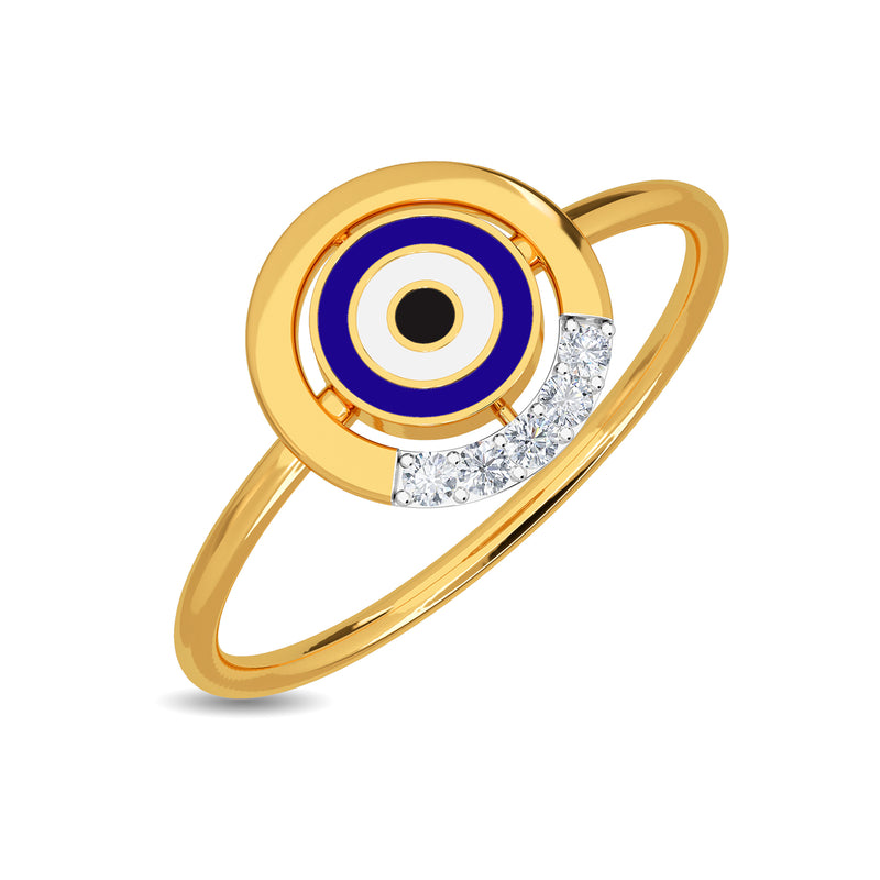 Evil Eye Ring 1.5 Grams - Personalised Kids Gold Jewellery - Doodles by  Purvi