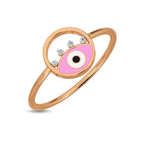 Damla Evil Eye Diamond Ring