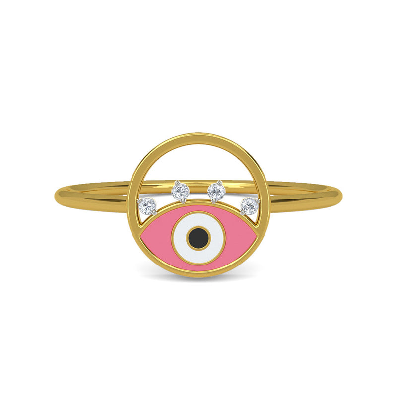 Damla Evil Eye Diamond Ring