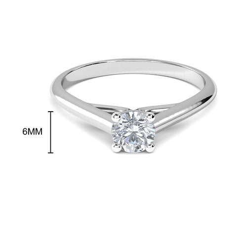 0.50 CT Snow Solitaire Ring