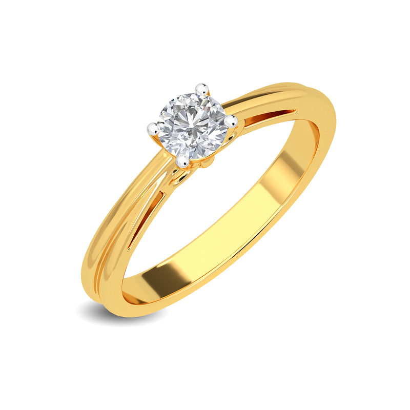 Gold Charming Magic Solitaire Diamond Ring – GIVA Jewellery