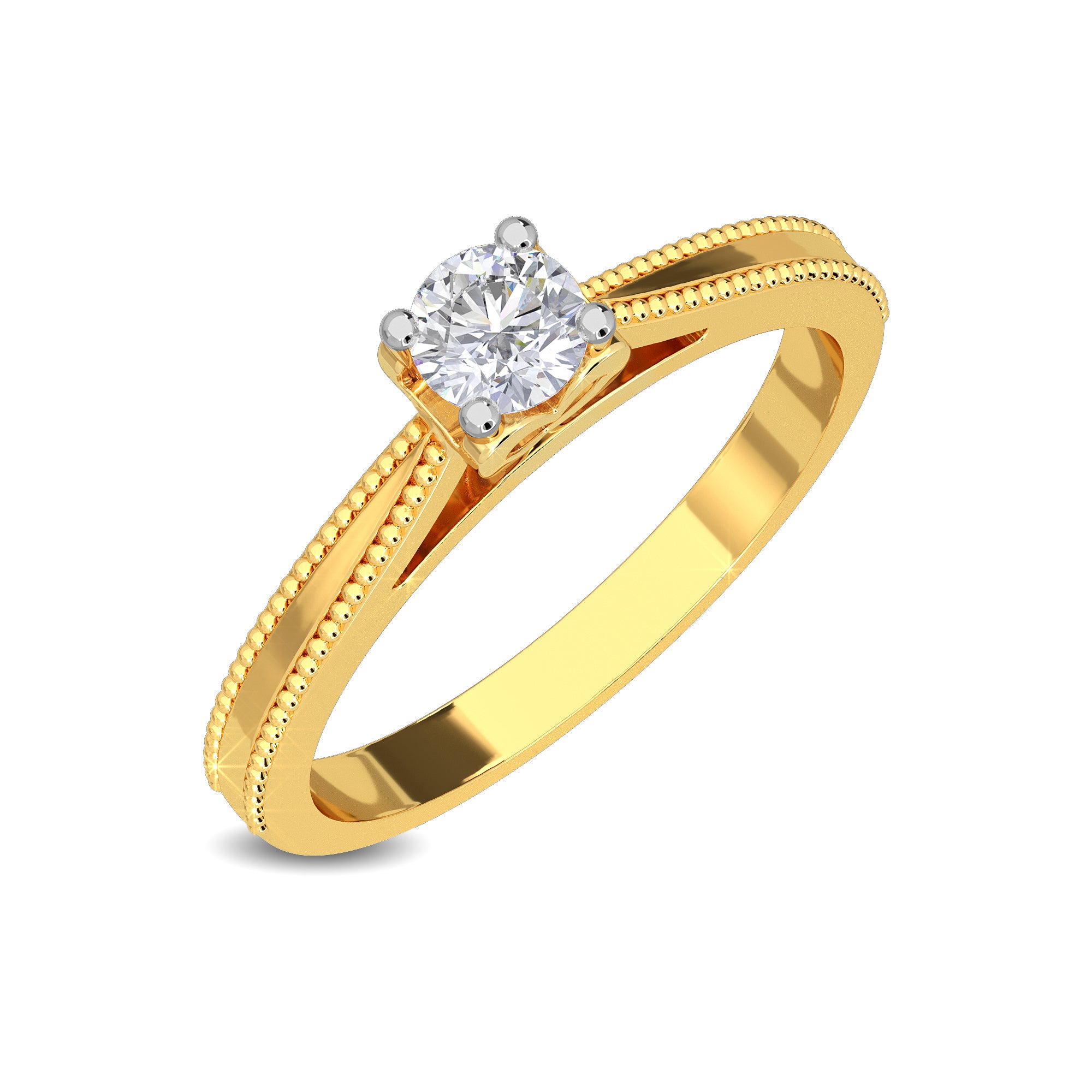 Art Deco 18ct Yellow Gold And Platinum Diamond Engagement Ring Circa 1 -  Graisons Fine Jewellery