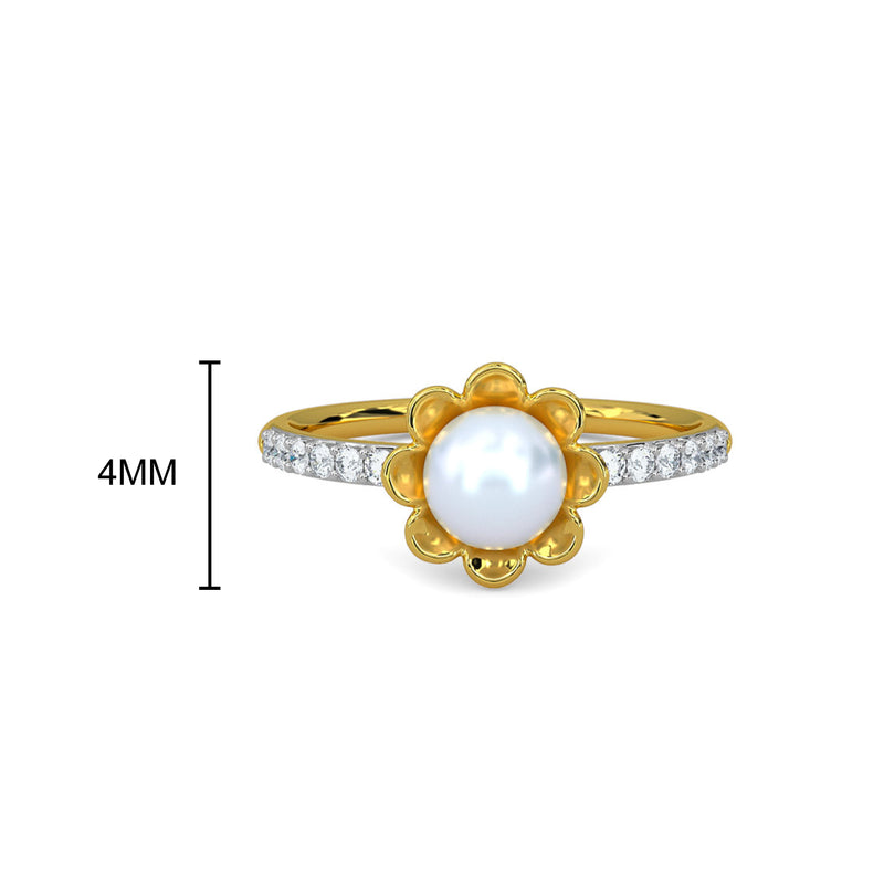 Pearl rings for women - 22K Gold Indian Jewelry in USA