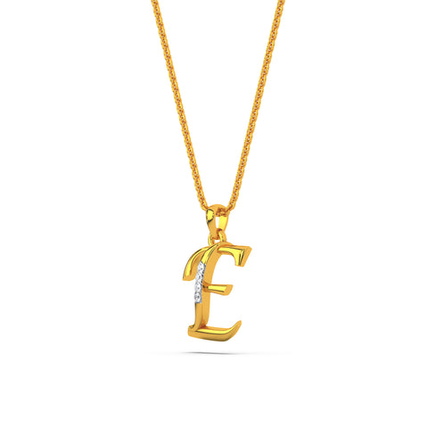 Alphabet E Diamond Pendant