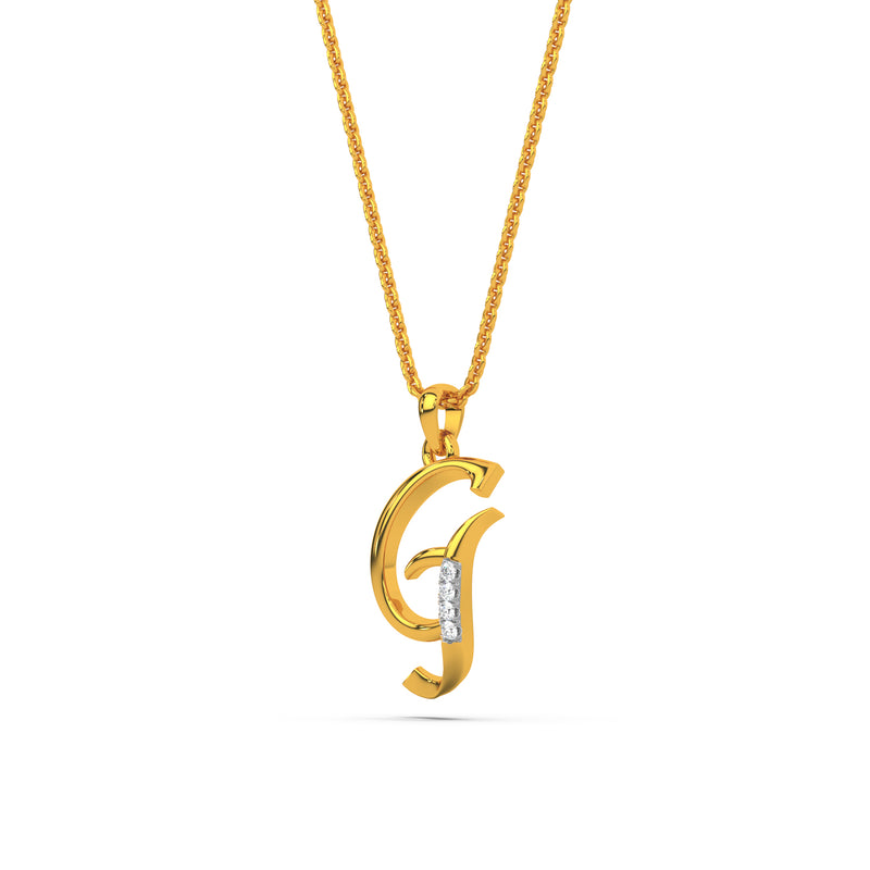 Alphabet G Diamond Pendant