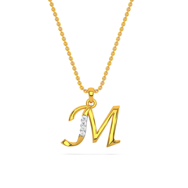 14K Gold Bubble Letter Necklace - M | JENNY BIRD