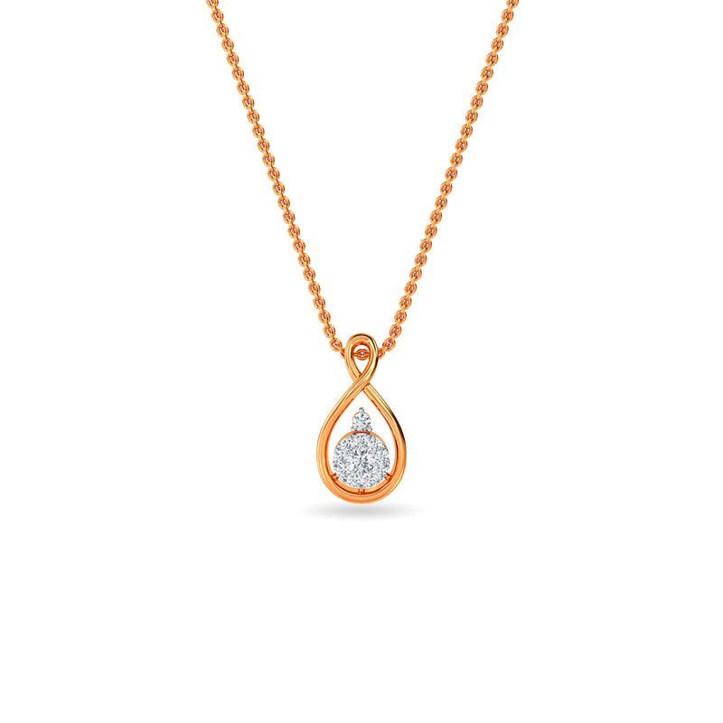 Delicate Fold Diamond Pendant for Women under 10K - Candere by Kalyan  Jewellers