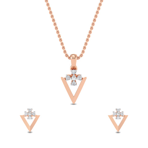 Auroma Diamond Pendant Set