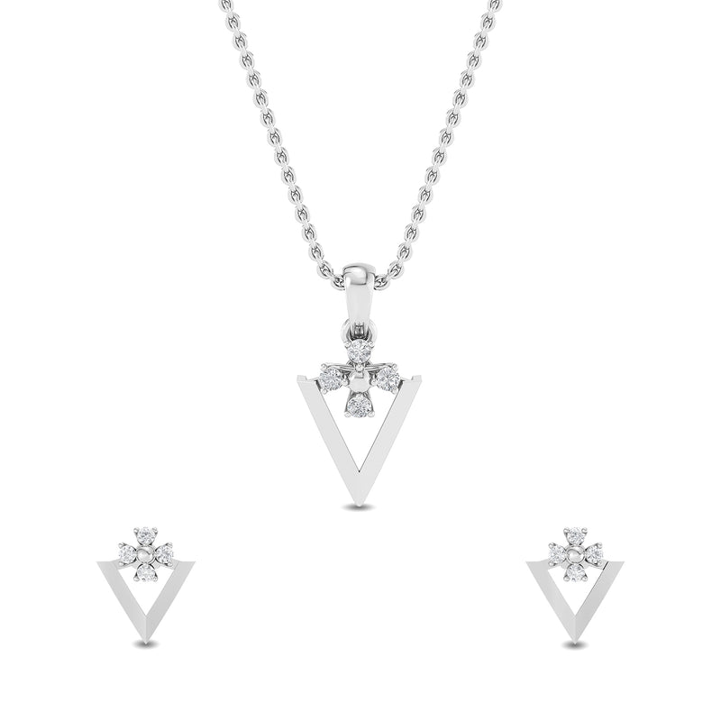 Auroma Diamond Pendant Set