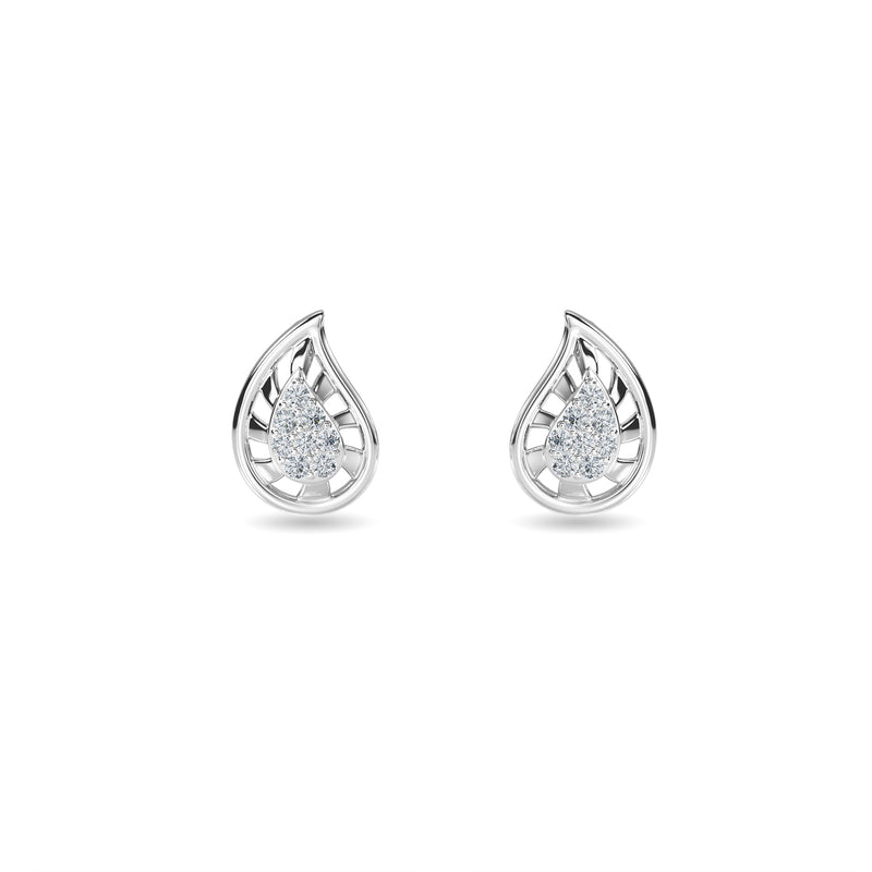 Paisley Cluster Diamond Earring