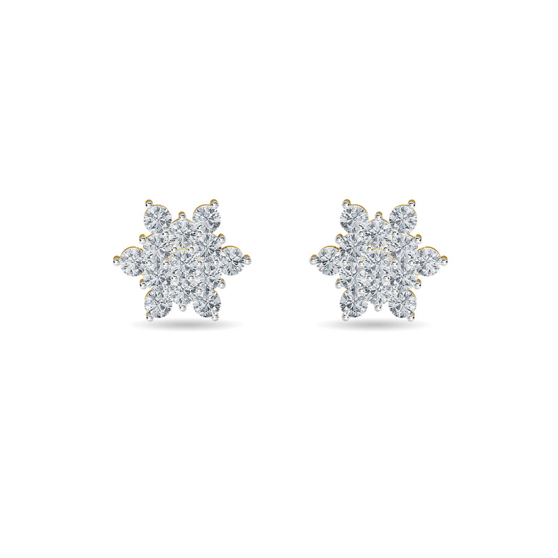 Luminous Cluster Diamond Earring