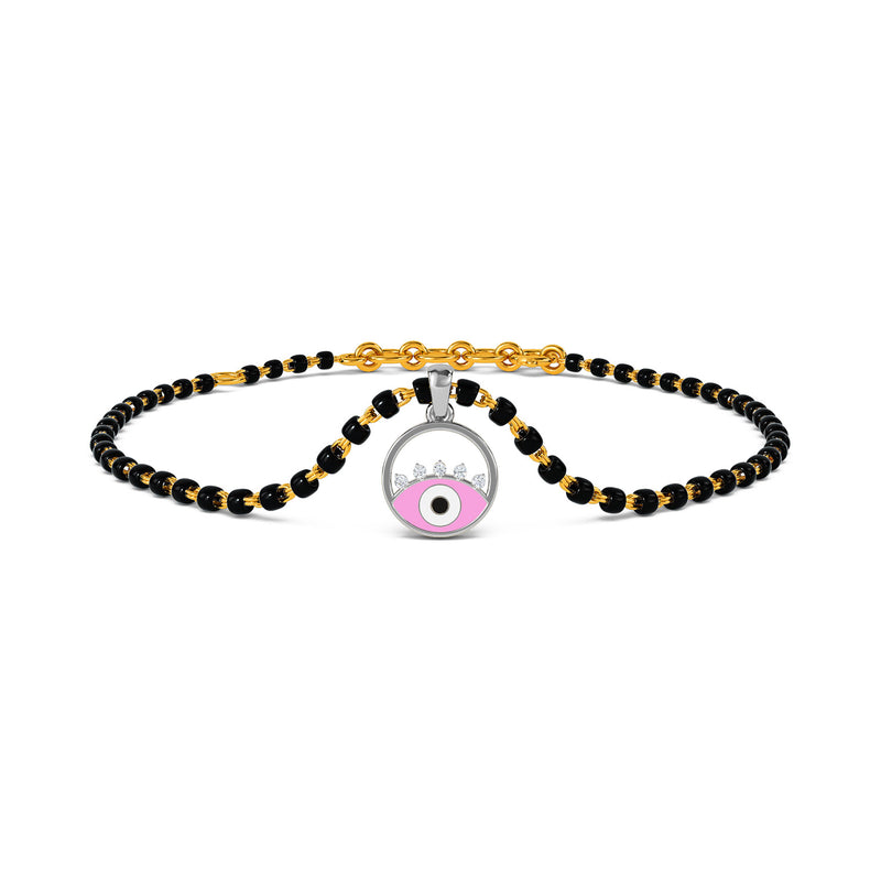 CaratLane Evil Eye Mangalsutra Bracelet Diamond (0.122 Ct, IJ-SI),18 Kt  Yellow Gold with Jewelry Gift Box : Buy Online at Best Price in KSA - Souq  is now Amazon.sa: Fashion