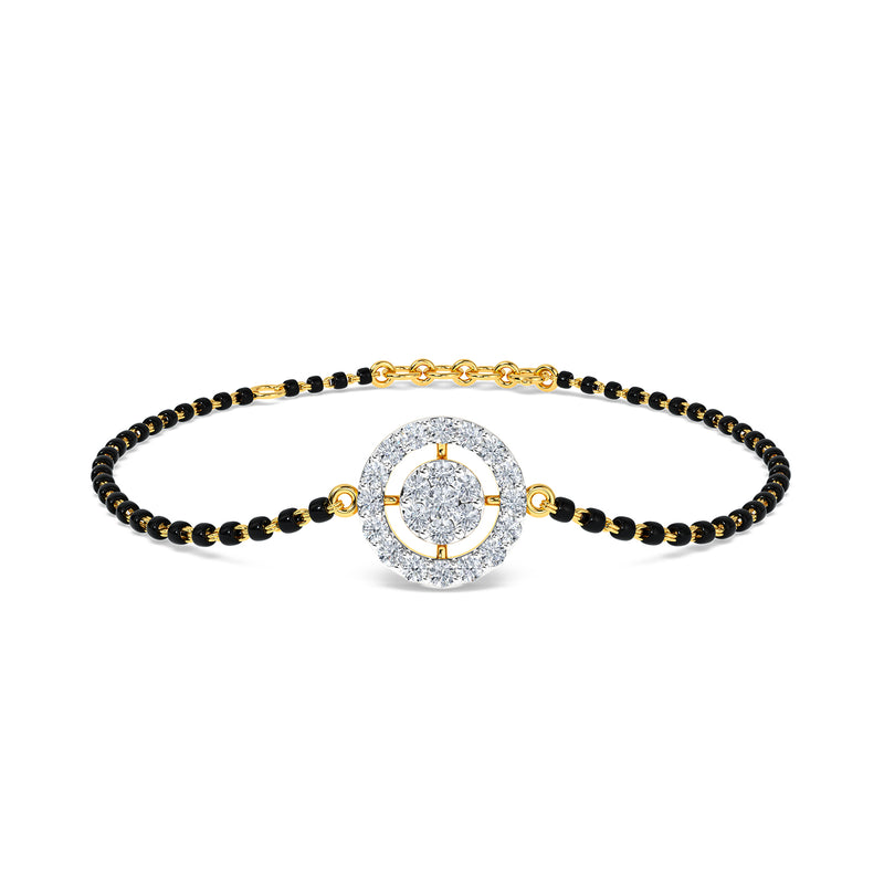 Rose Gold Zircon Radiant Mangalsutra Bracelet – GIVA Jewellery