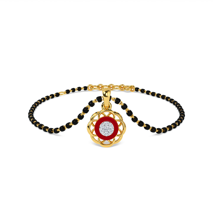 Gold Plated Love Pendant A D Adjustable Mangalsutra Bracelet – Digital  Dress Room