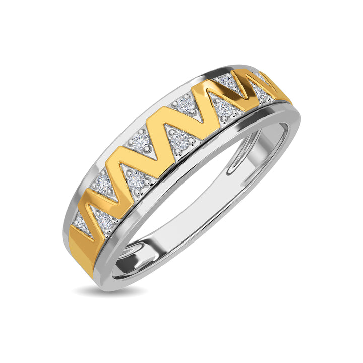 Solid Gold Eternity Name Ring with Natural Diamond - Abhika Jewels