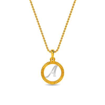 Initial A Gold Pendant