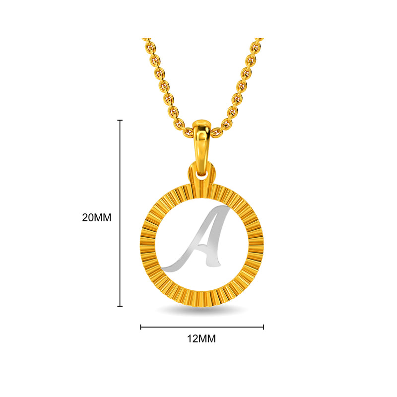 Initial A Gold Pendant