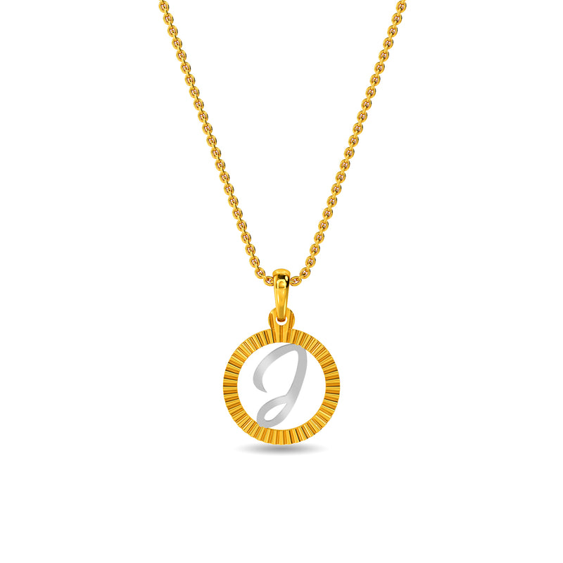 Initial J Gold Pendant