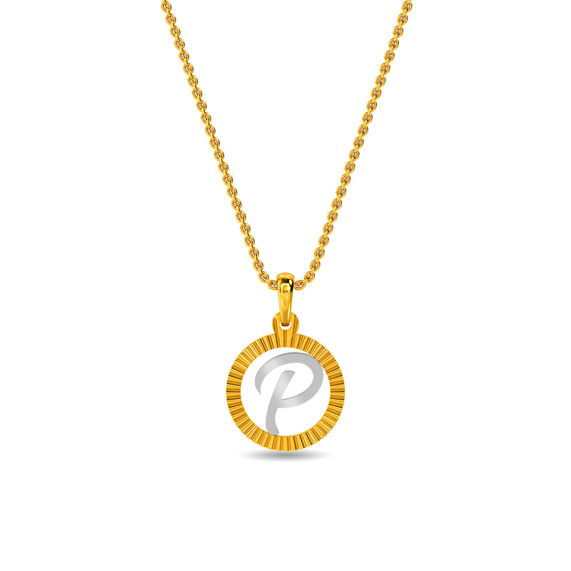 Initial P Gold Pendant