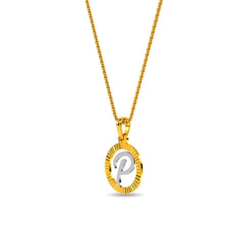 Initial P Gold Pendant