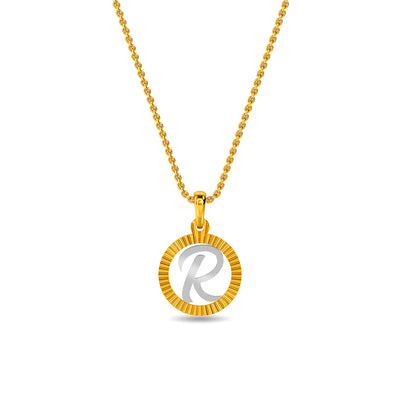 Initial R Gold Pendant