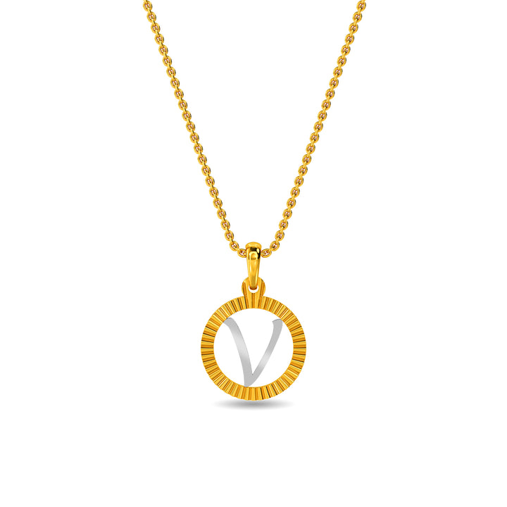 Bubble Script Initial Necklace - Gold – Gold initial pendant necklace –  BaubleBar