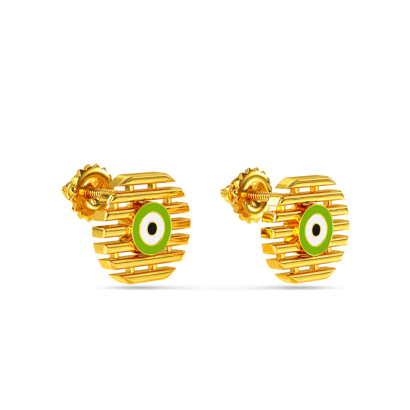Jale Evil Eye Gold Earring