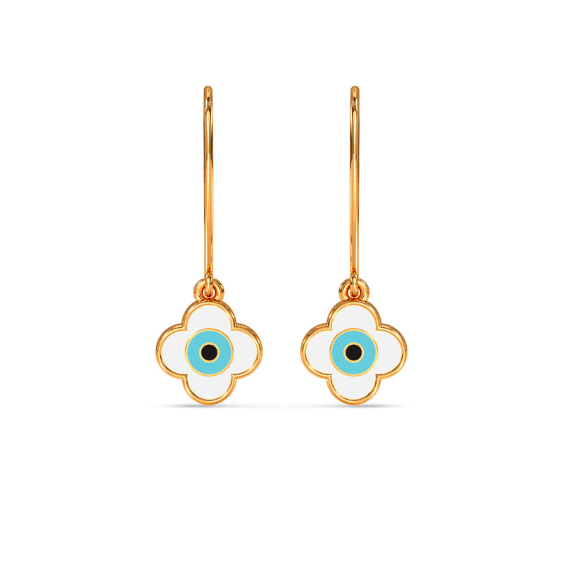 Eren Evil Eye Gold Earring