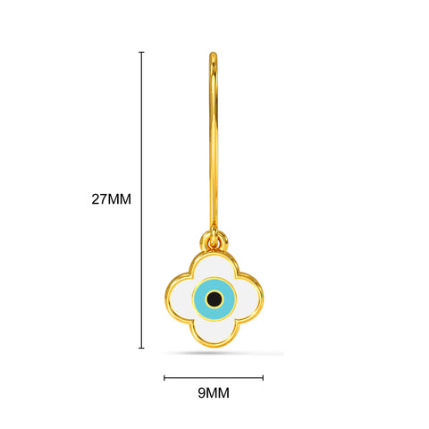 Eren Evil Eye Gold Earring