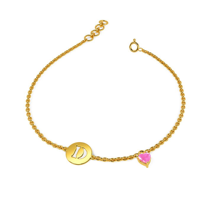 Stia Love Letter K Bracelet GoldPlated Precious Accents Ltd