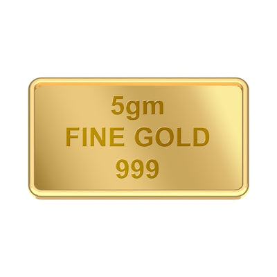 5Gm 24K (999) Yellow Gold Bar